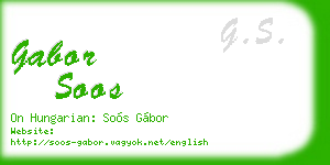 gabor soos business card