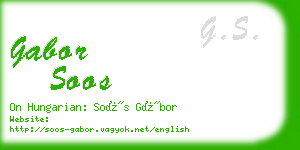 gabor soos business card
